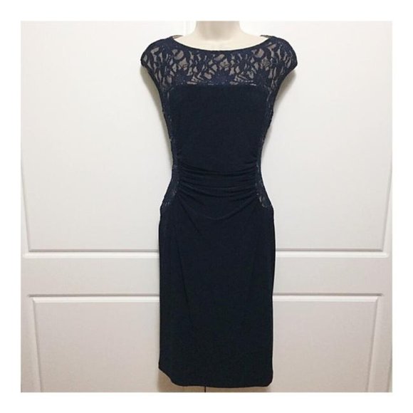 Polo Ralph Lauren Dresses & Skirts - Ralph Lauren Navy Blue Lace Cocktail Dress